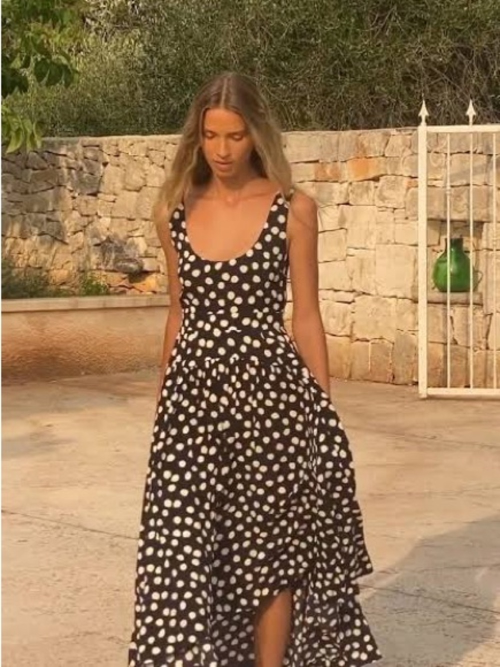 Mister Zimi Polka Dot Asymmetric Dress - Size US 8